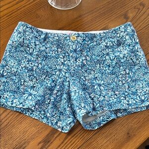 Lilly Pulitzer Blue Floral Shorts